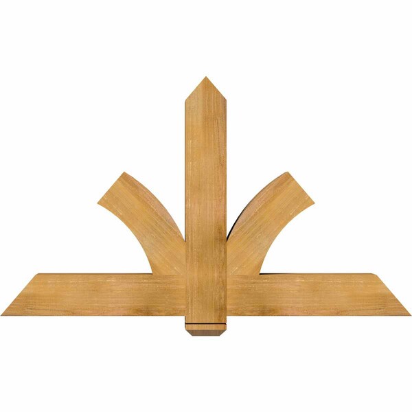 Ekena Millwork Redmond Rough Sawn Timber Gable Bracket, Western Red Cedar, 60"W x 35"H x 6"D x 6"F, 14/12 Pitch GBW060X35X0606RED00RWR - main